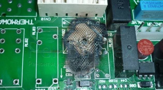 Выгорели дорожки в электронном модуле управления стиральной машины