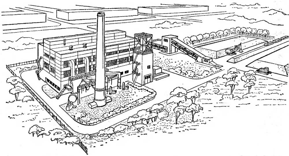 Перспективный вид котельной теплопоизводительностью 60 Гкал/ч 